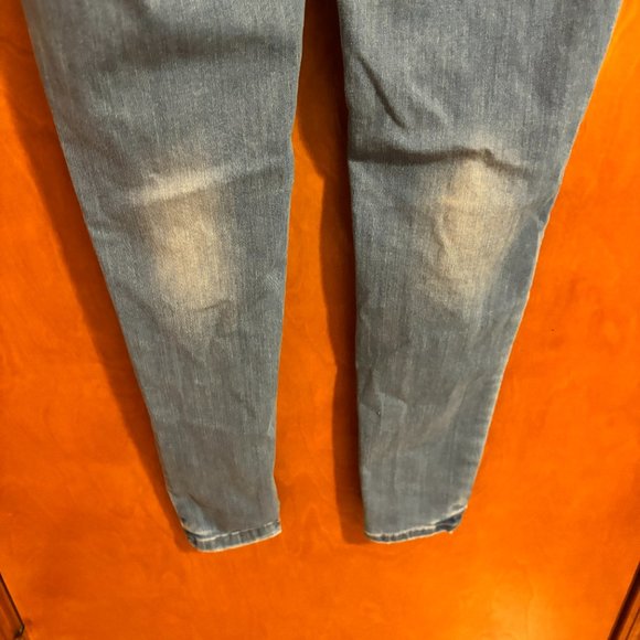 Wax Jean Butt I‎ Love You Juniors 9 Blue Denim Distressed - Picture 15 of 16